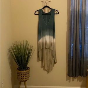 High/Low Tie-Dye V-Neck Halter Top Tank